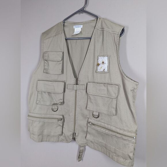 Vintage Fishing Vest – Multiple Pockets – Mini Fly Bait Detail – Size Large - Picture 3 of 7